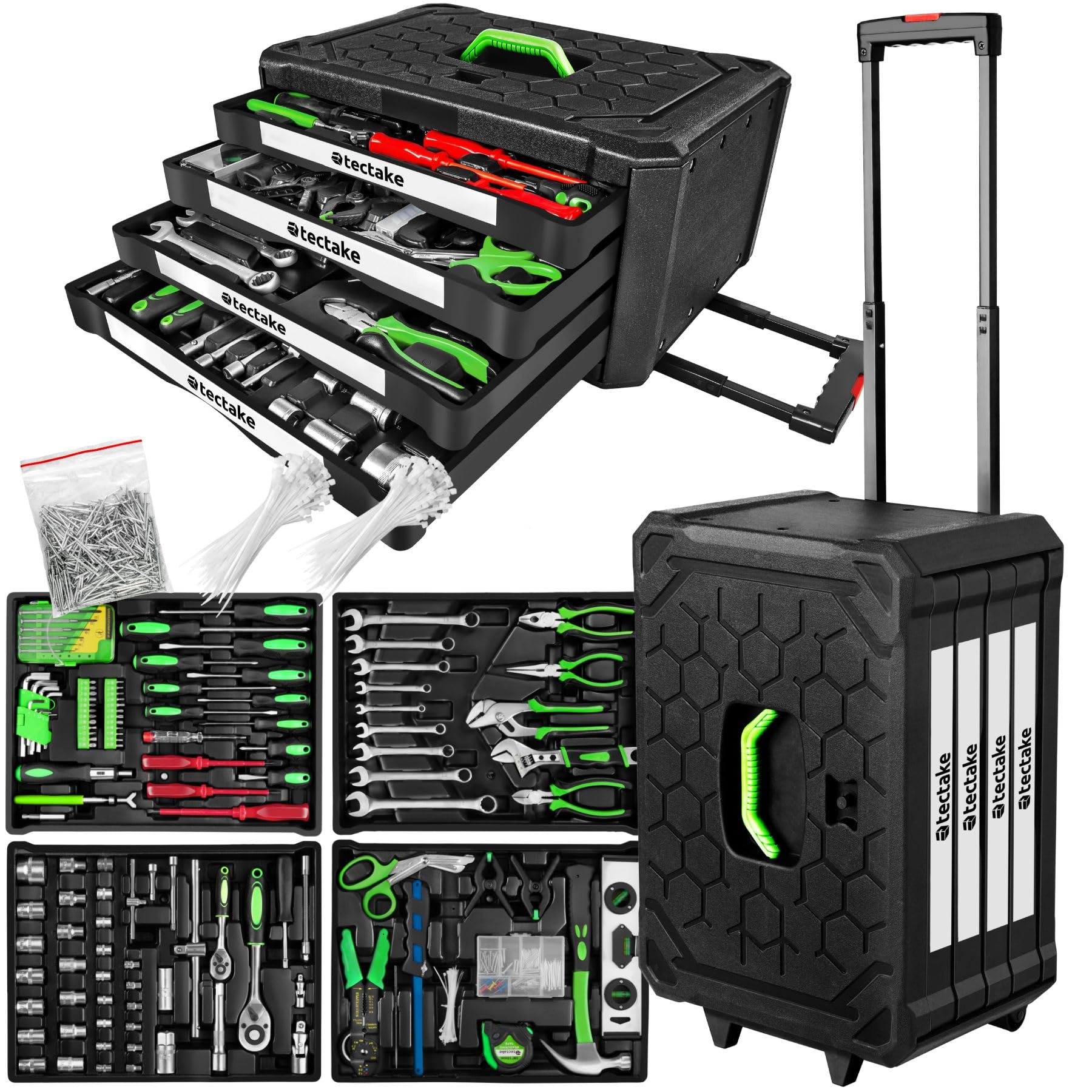 tectake Werkzeug Set im Aluminium Koffer Produkt Description