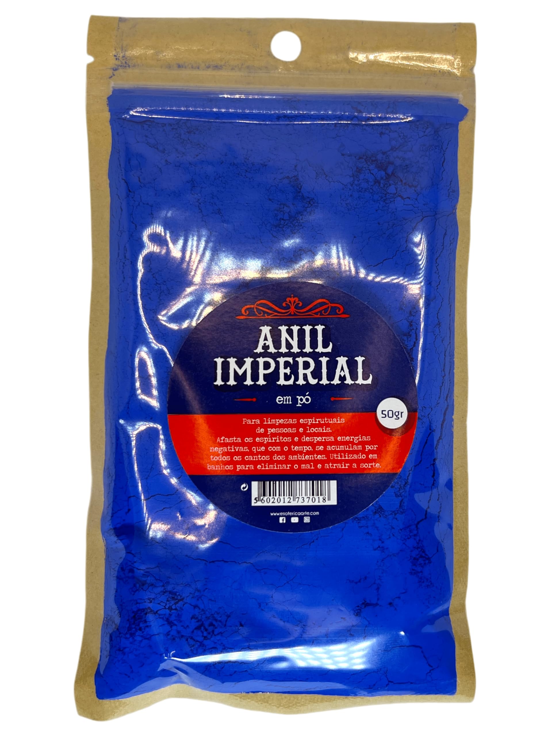 Anil Imperial Powder Authentic from Brazil 50 gr. - Brazilian Blue Powder for spiritual cleansing and energy cleansing - HOSTENATURA