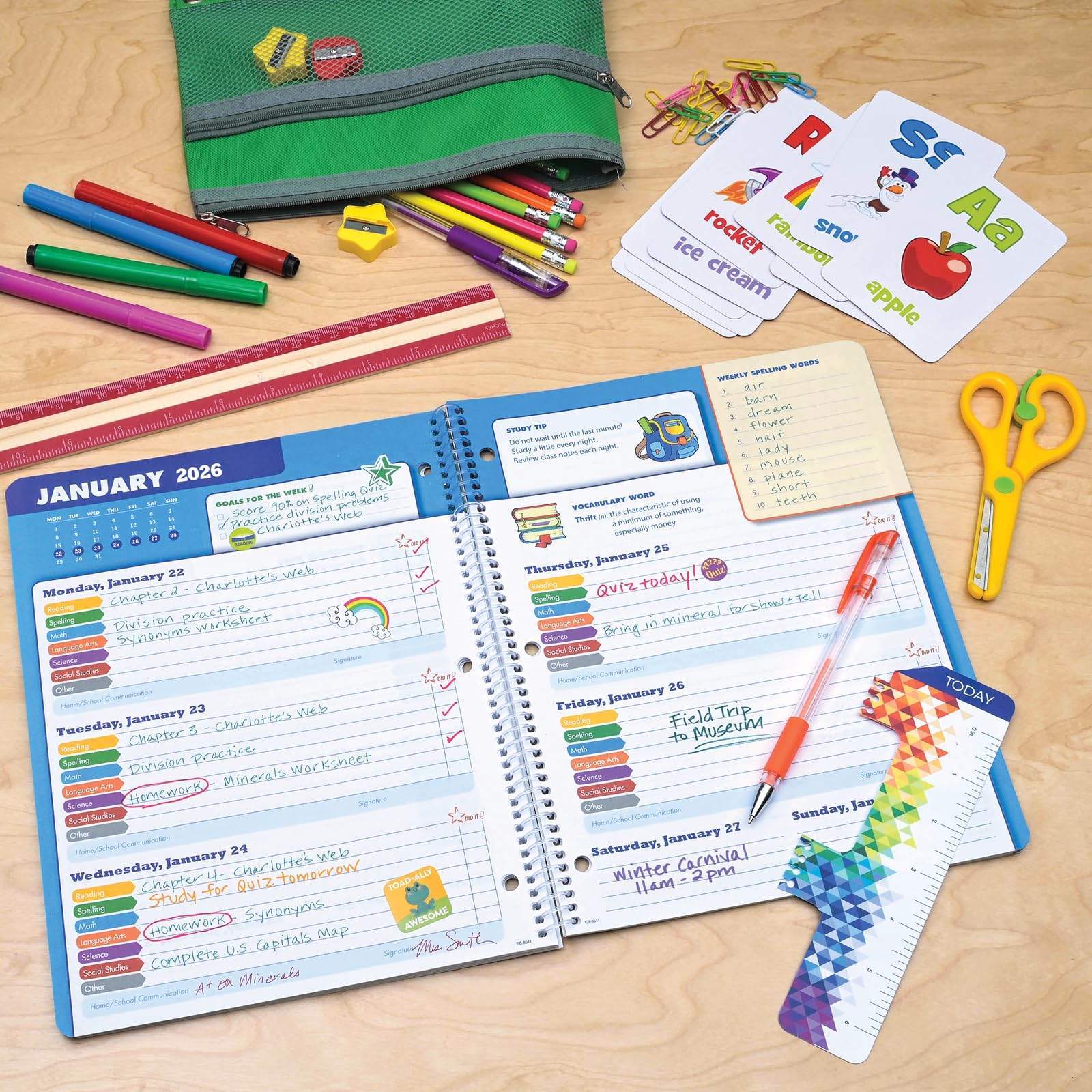 Global Datebooks Planificador De Estudiantes De Secundaria O