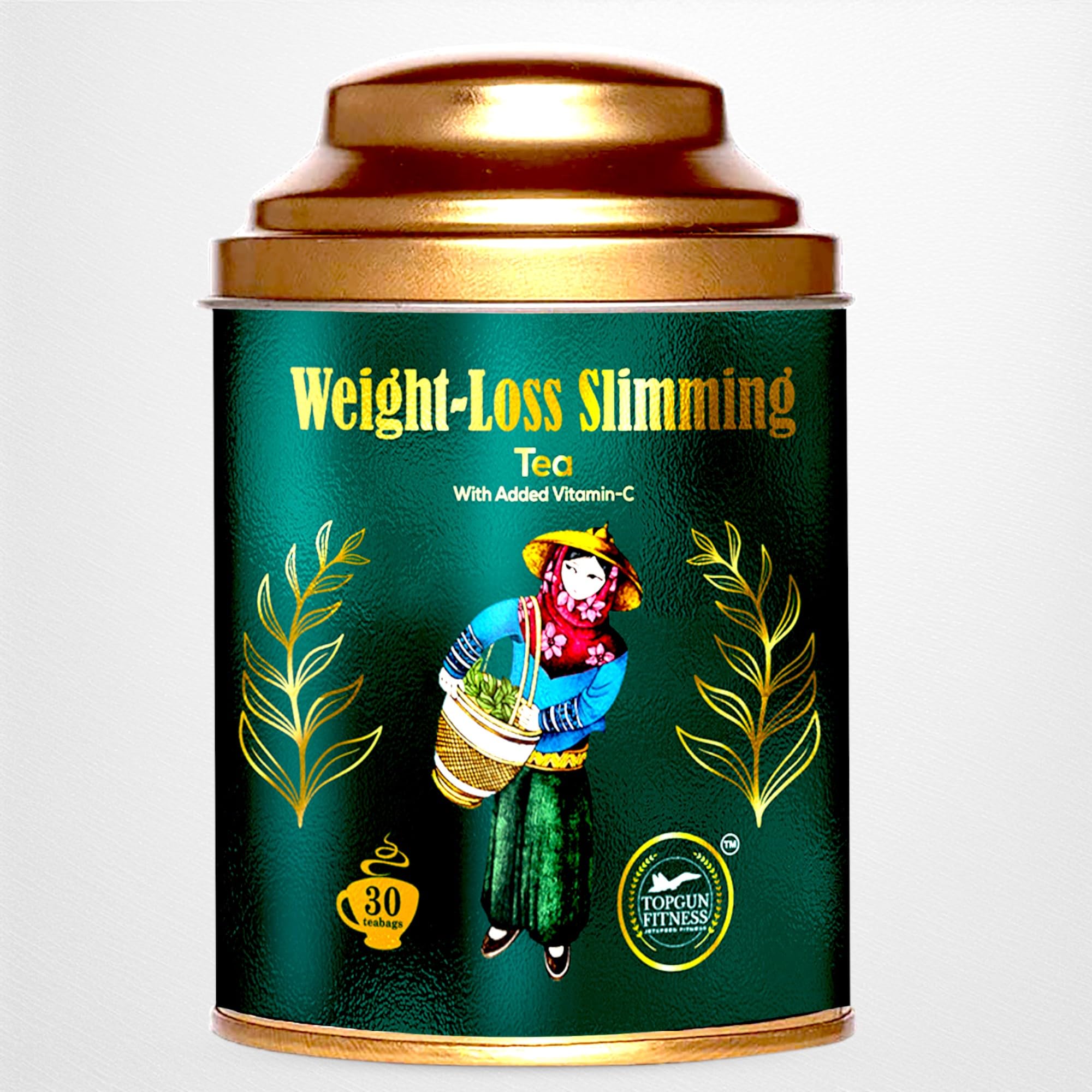 TopGun Fitness Weight Loss Slimming Tea || Herbal Wellness Blend || 30 Dips