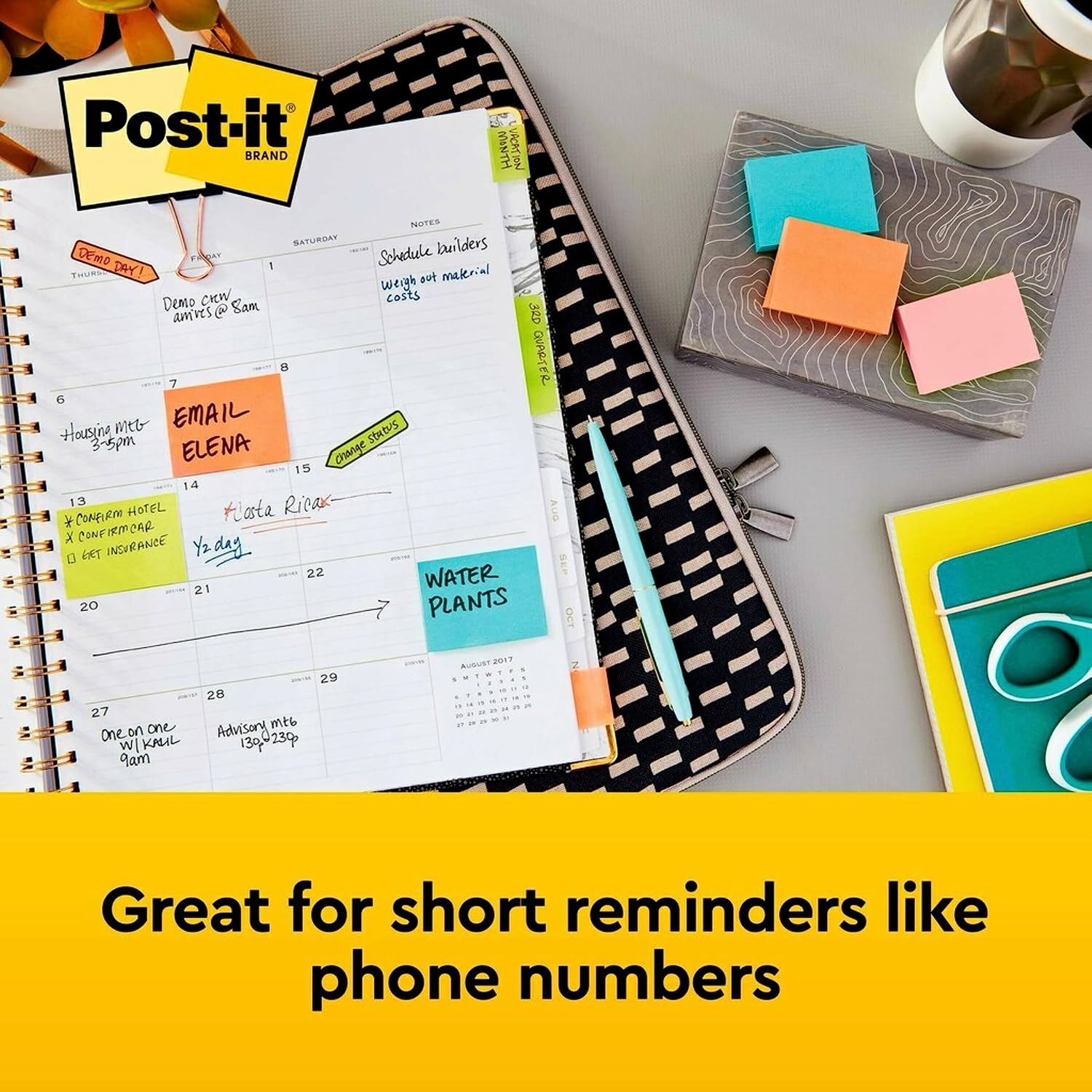 Post-it Mini Notes, 1.5x2 in, 12 Pads, America's #1 Favorite Sticky Notes, Poptimistic Collection, Bright Colors (Magenta, Pink, Blue, Green), Clean Removal, Recyclable (653AN)
