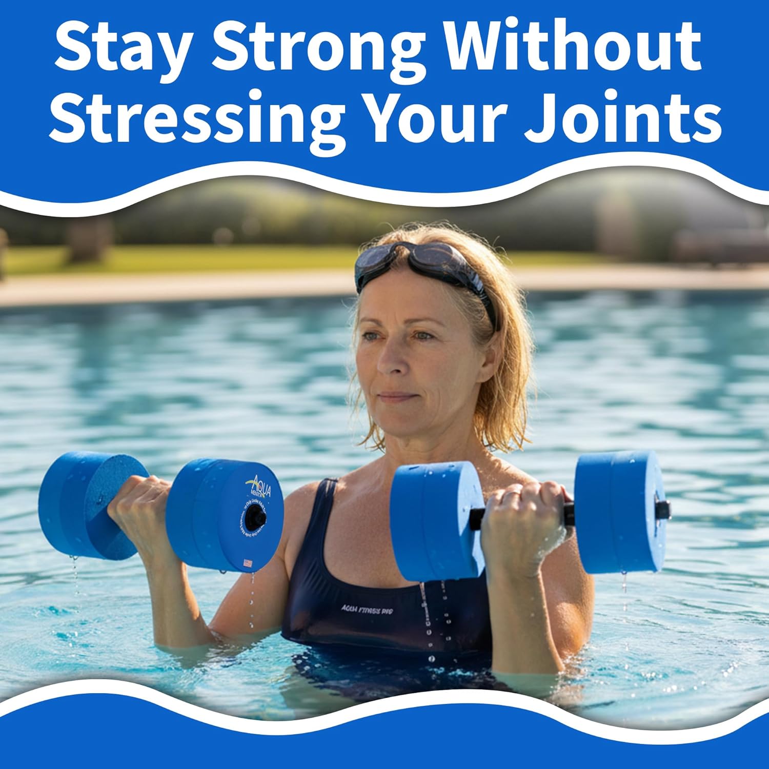 Water Dumbbells - Made in The USA - Great Water Weights for Fitness, Strength, and Aerobics - Set of 2