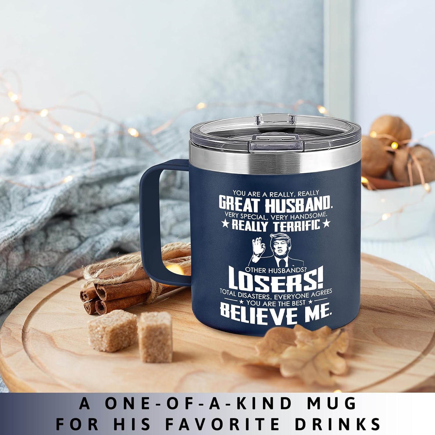 Gifts for Husband - Husband Gifts from Wife - Wedding Anniversary, Birthday, Fathers Day Gift for Him - Love Gift Ideas for Him - 14 Oz Stainless Steel Coffee Mug - Image 6