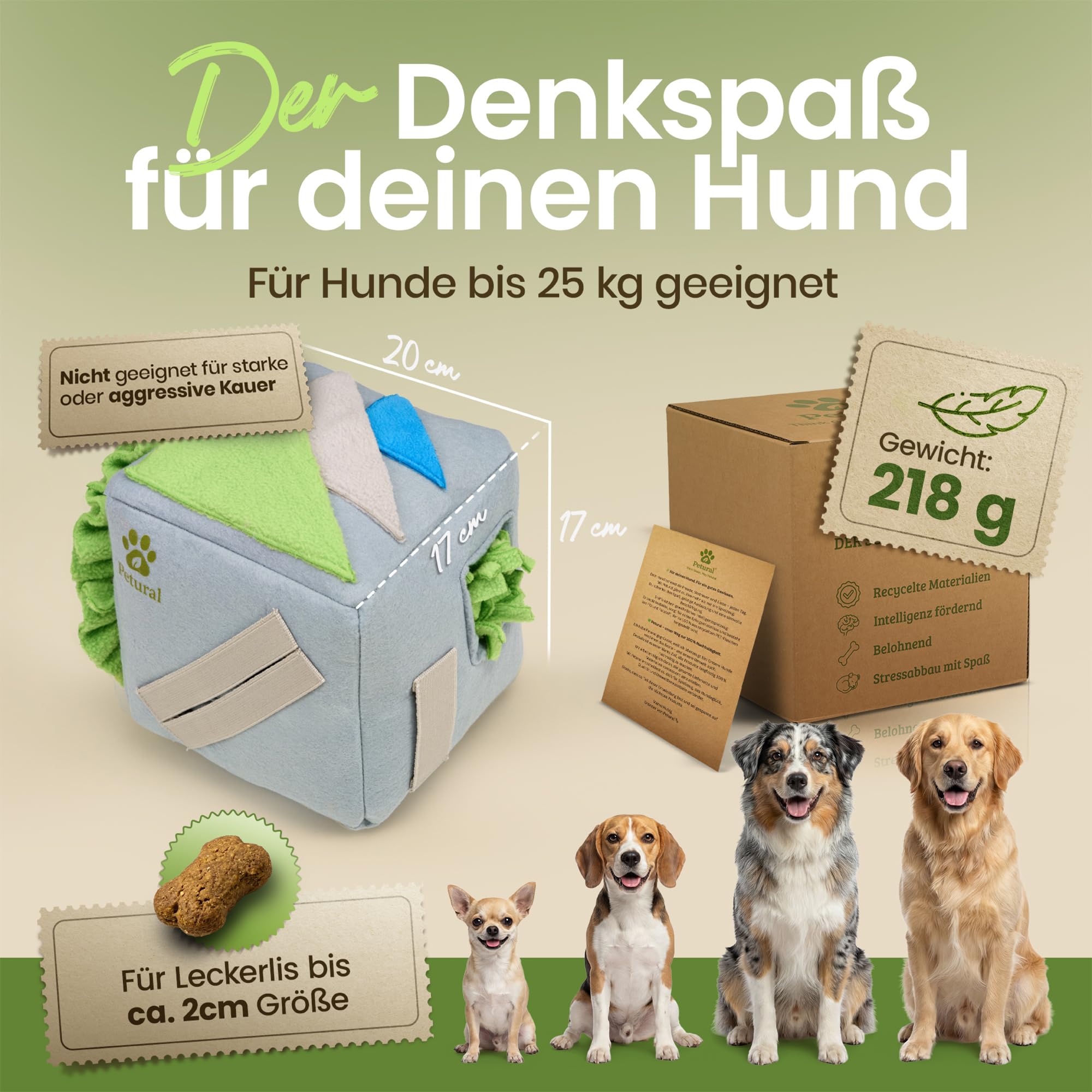 Sniffix - Der 8-in-1 Schnüffelwürfel | Intelligenzspielzeug für Hunde | interaktives Hundespielzeug | Hundespielzeug Intelligenz | Schnüffelball Hund | Hunde intelligenzspielzeug