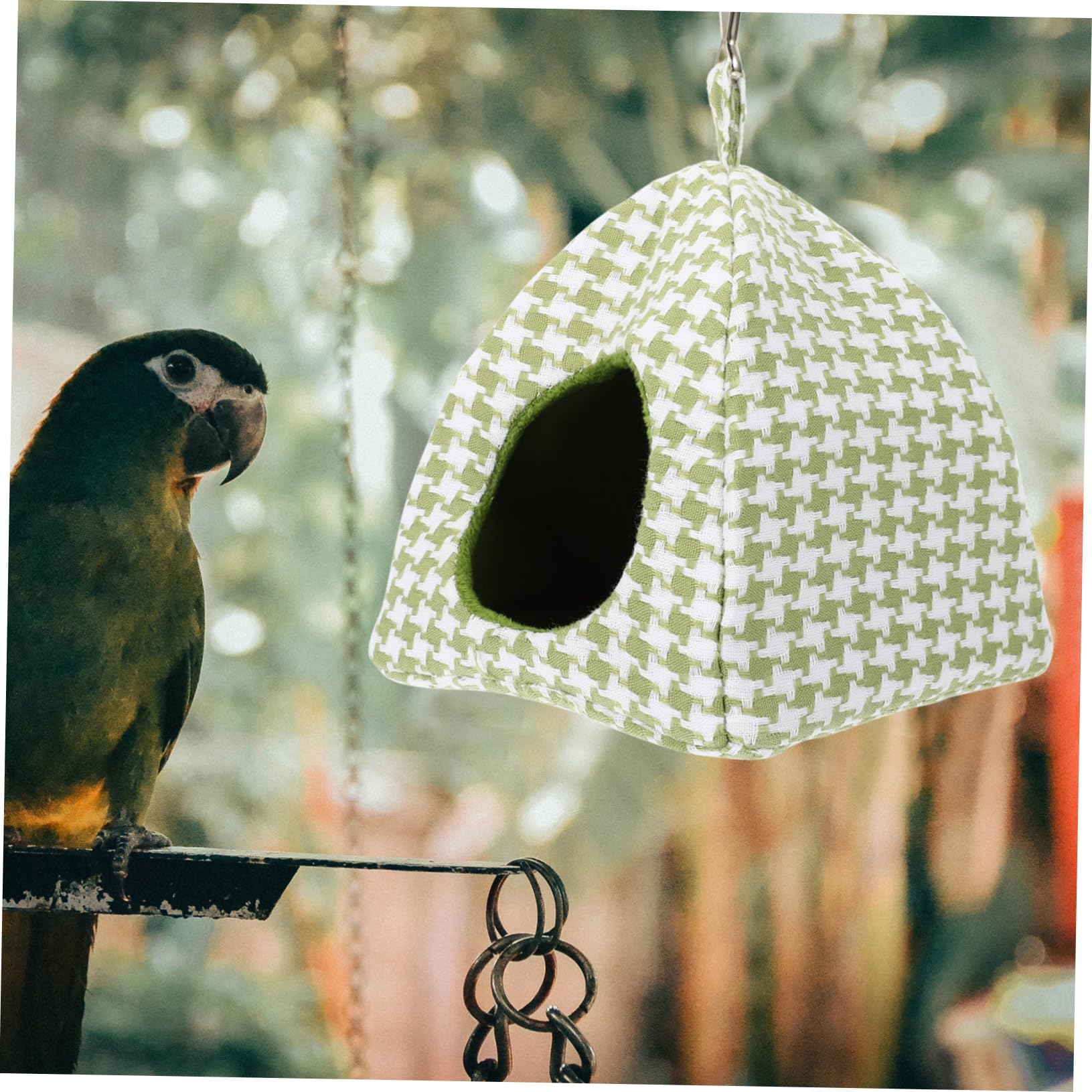 minkissy Hamaca de nido de pájaros, hamaca para mascotas, hamaca de felpa, jaulas de pájaros pequeñas para periquitos, nido de loro de invierno, suministro de pájaros, hamaca colgante para jaula nido