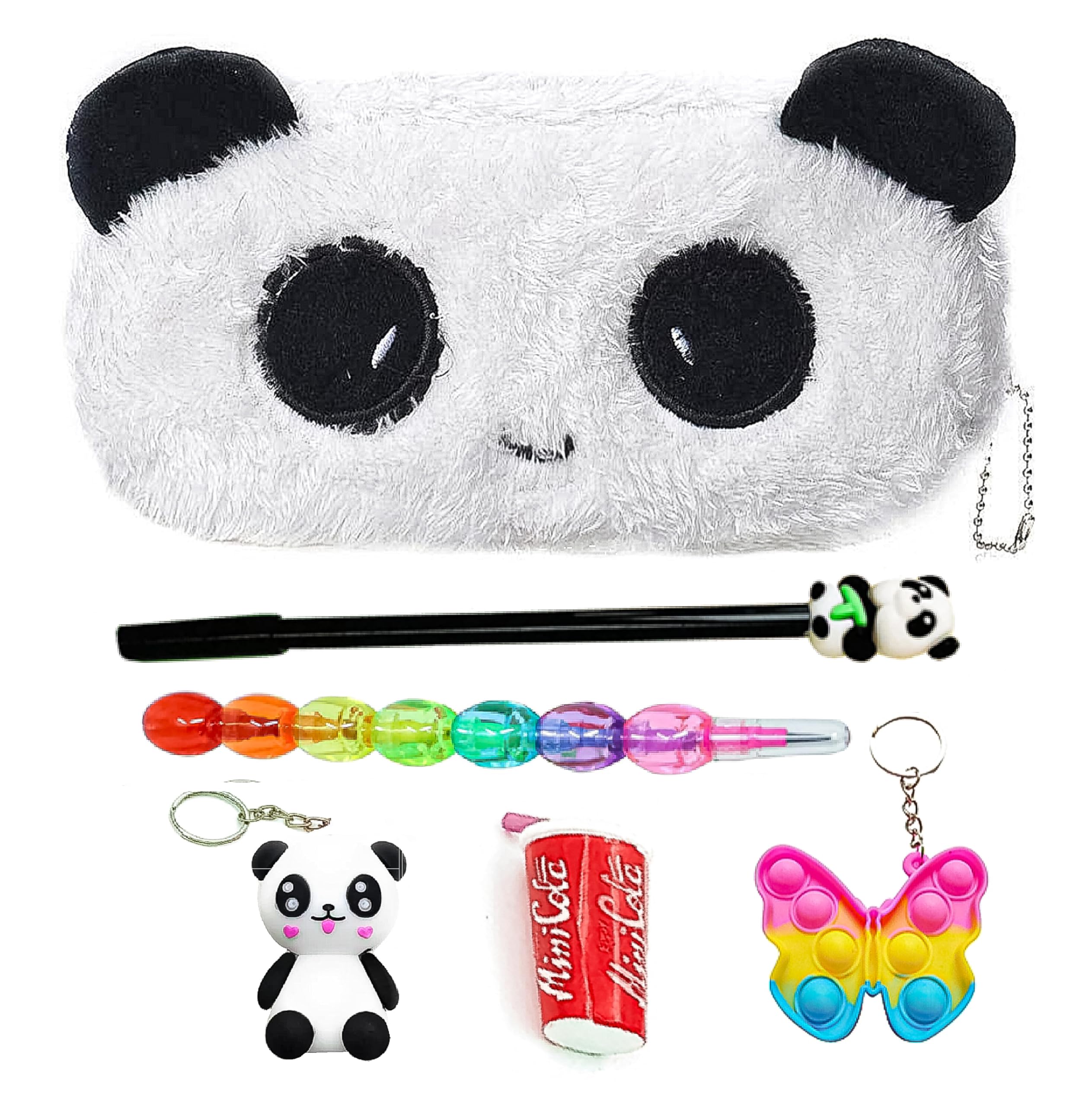RZA Panda Fur Pouch Combo Panda Canvas Pouch for Kids 1 Panda Pouch, with,1 Pen 1 Key Chain 1 Pencil 1 Eraser 1 Pop It Key Chain (B0CSZ4FMC9) Amazon Price History, Amazon Price Tracker