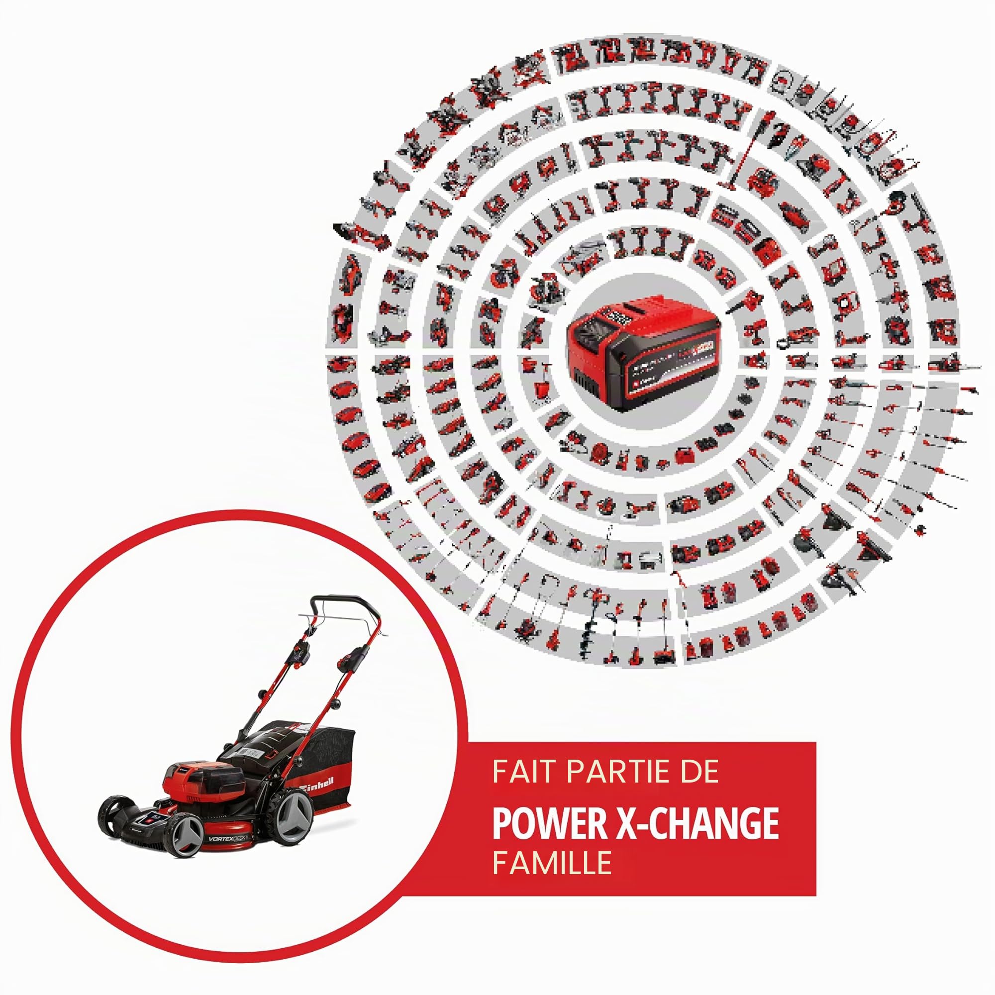Einhell Professional Tondeuse à Gazon sans Fil GP-CM 36/47 S HW Li Power X-Change 36V 47 cm Largeur de Coupe autotractée Moteur sans Charbon