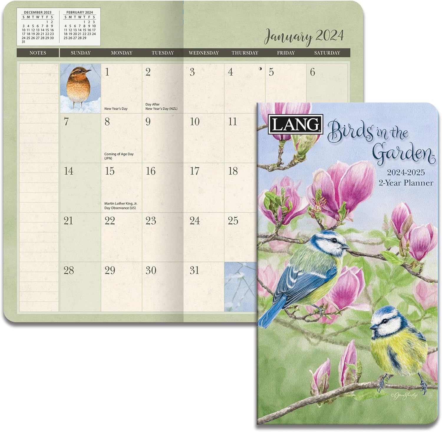 LANG Birds In The Garden 2024 Two Year Planner