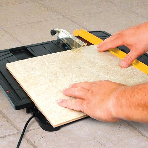 Miniatura 4 de QEP 22400Q - Sierra maestra de torsión de 35 HP, 4 pulgadas, negroamarillo y hoja de diamante 6-4001Q de 4 pulgadas para sierras de baldosas húmedas