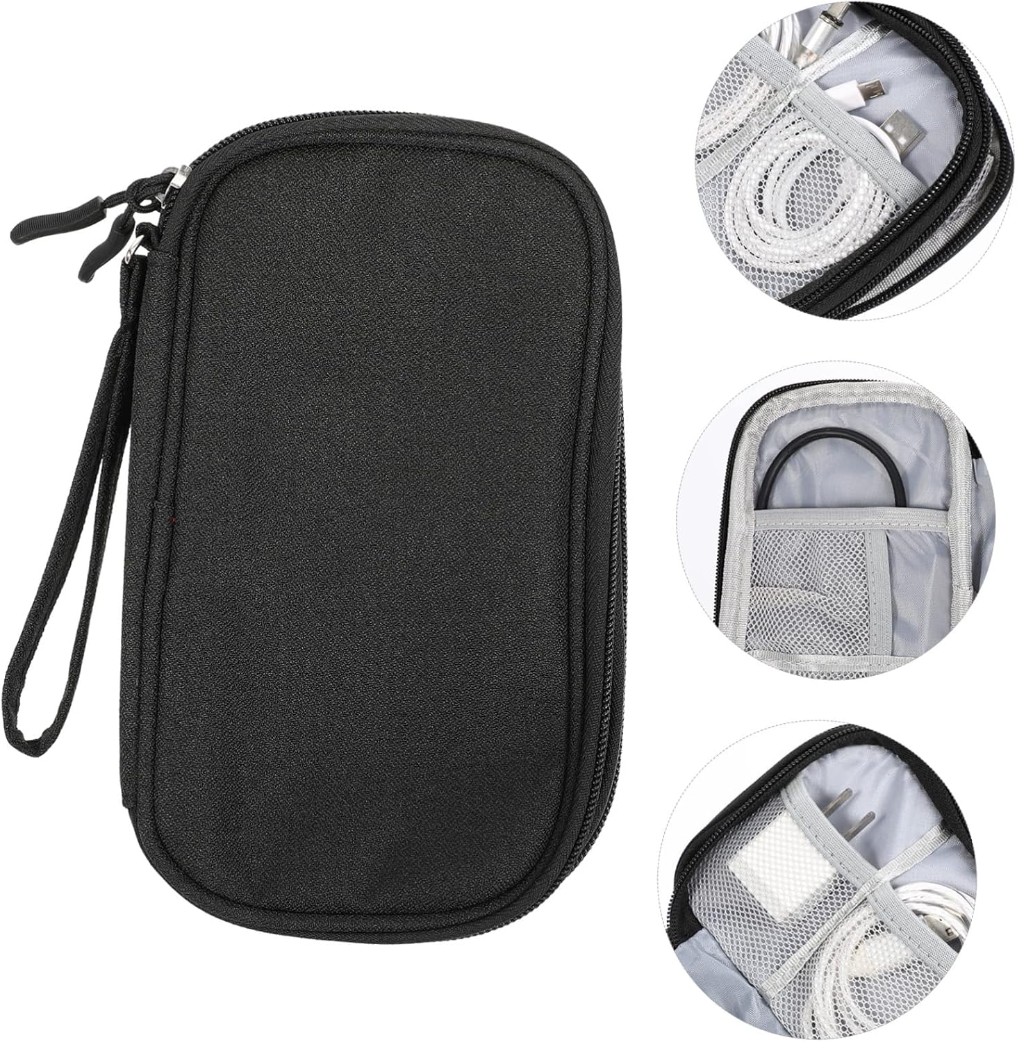 NUOBESTY 3pcs Electronic Organizer Case for Outdoor Travel Accessories Multi-layer Cable Storage Pouch for Usb Charger and Tech Essentials Lightweight and Design