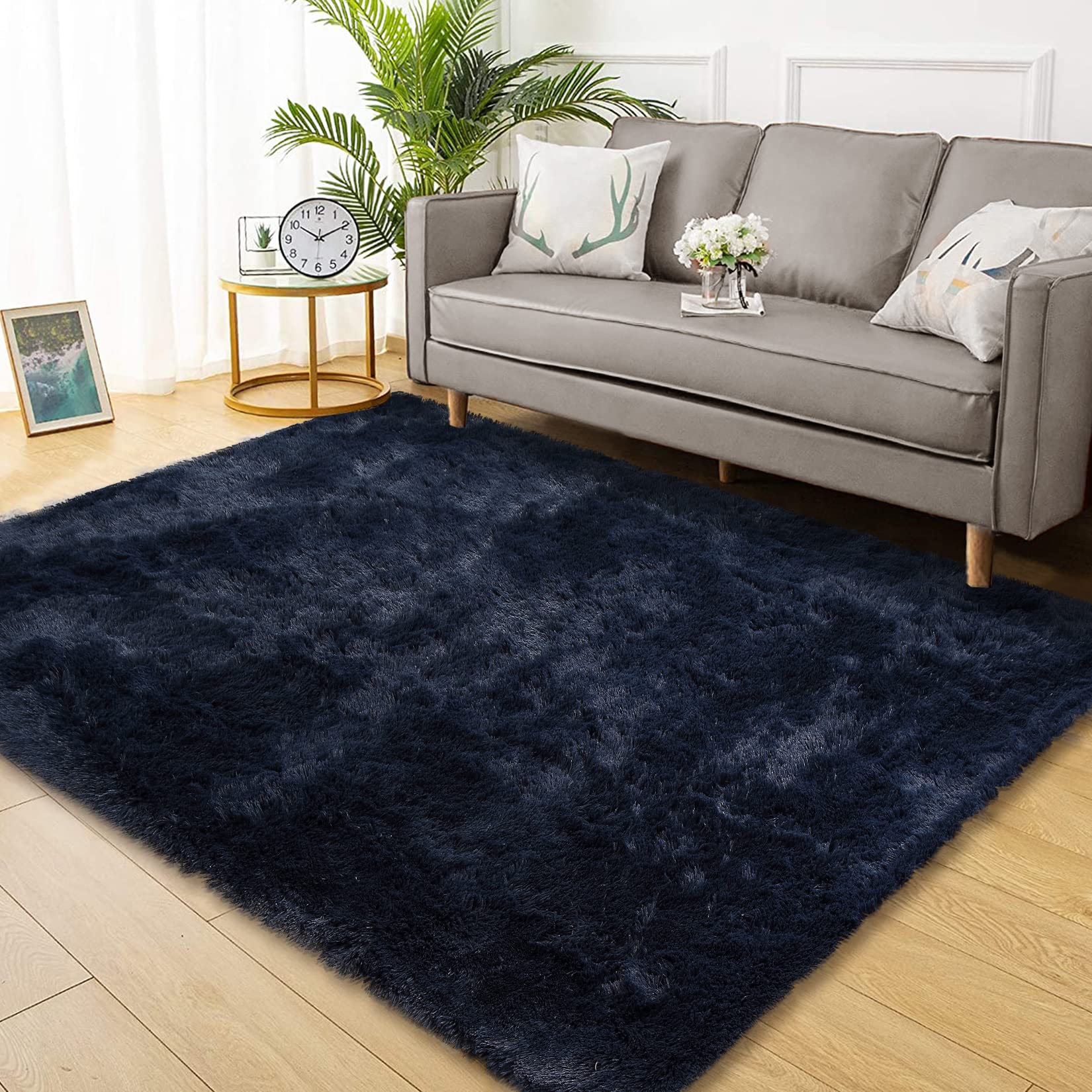 Tapis bleu marine 1,8x2,7 m COZYLOOM de salon grand format