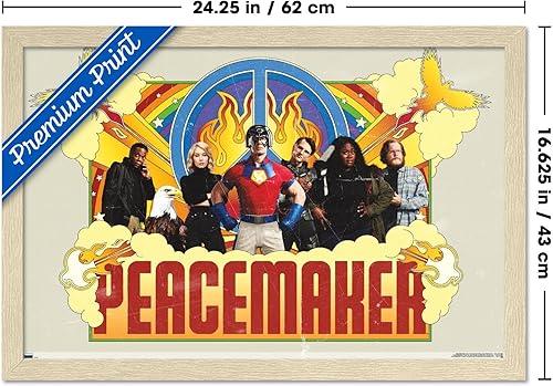 Miniatura 75 de Trends International DC Comics TV Peacemaker - Póster de pared grupal, 34 pulgadas de largo x 22.4 W, versión premium sin marco
