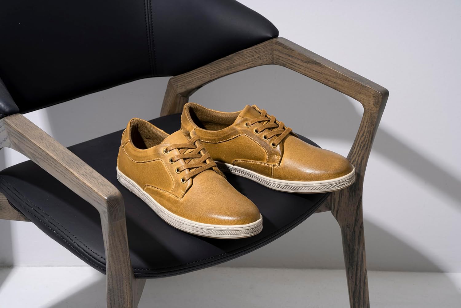 Jousen Men's Fashion Sneakers Leather Retro Casual Shoes for Men Breathable Dress Mens Sneakers - Image 9