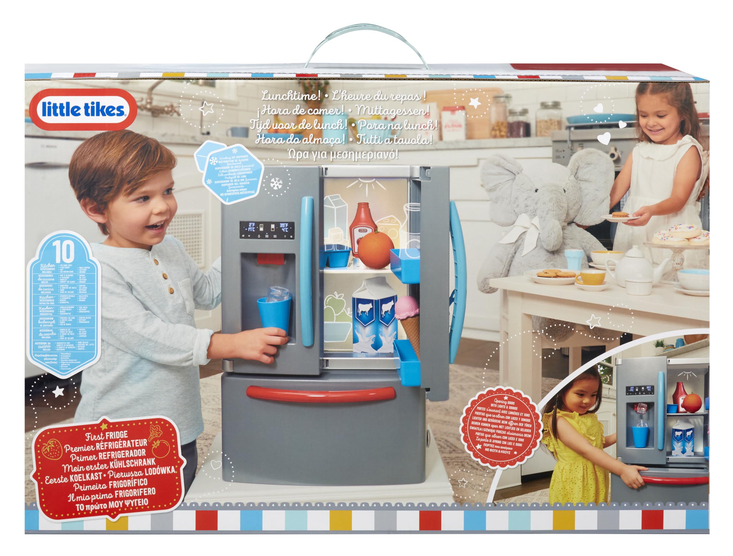 Little tikes erster Kühlschrank – Interaktiver und realistischer Kühlschrank – Mit Licht und Geräuschen – Spielzeug-Kühlschrank für Kinder