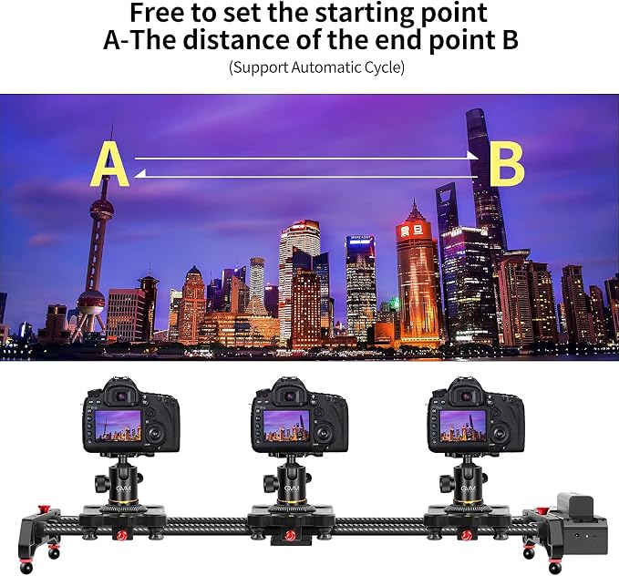 GVM Motorized Camera Slider 31 pulgadas con control APP miniatura 5