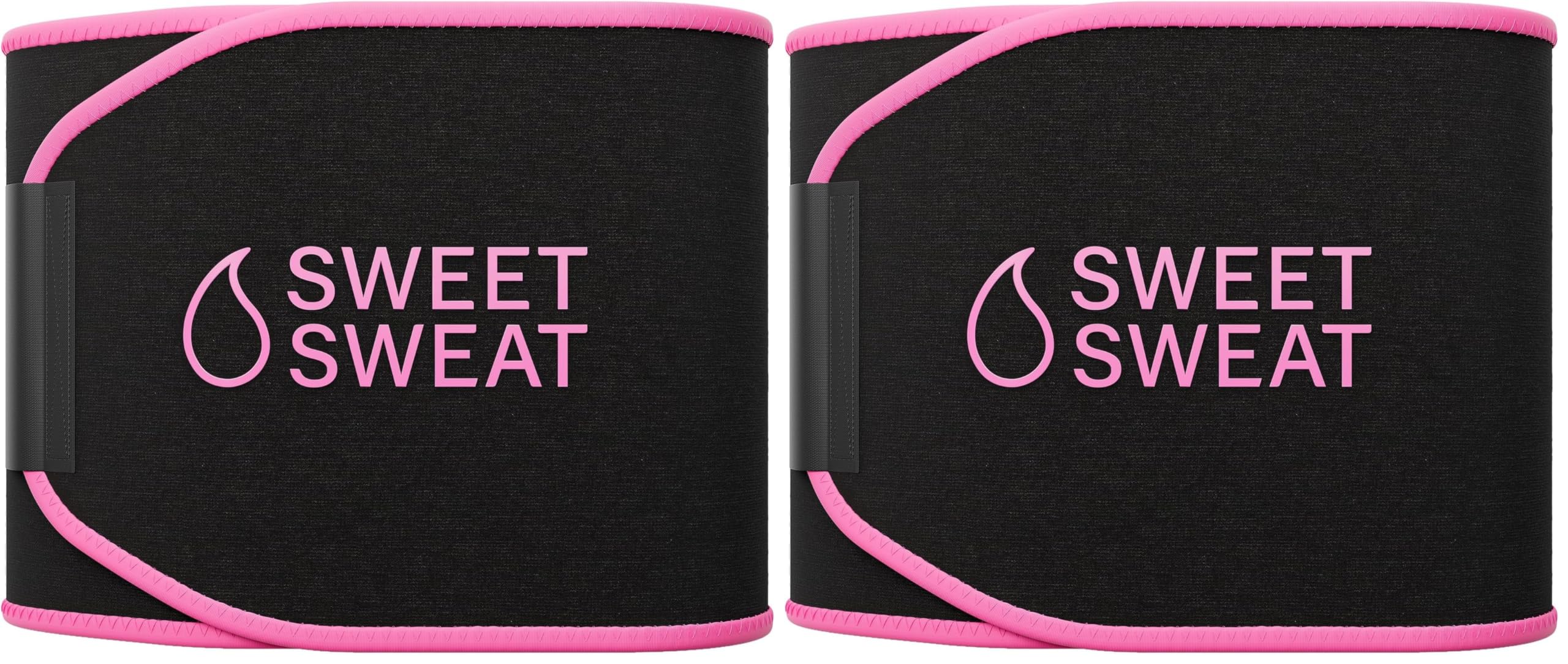 Sports Research Sweet Sweat® Waist Trimmer - Pink Logo, XL (Pack of 2)