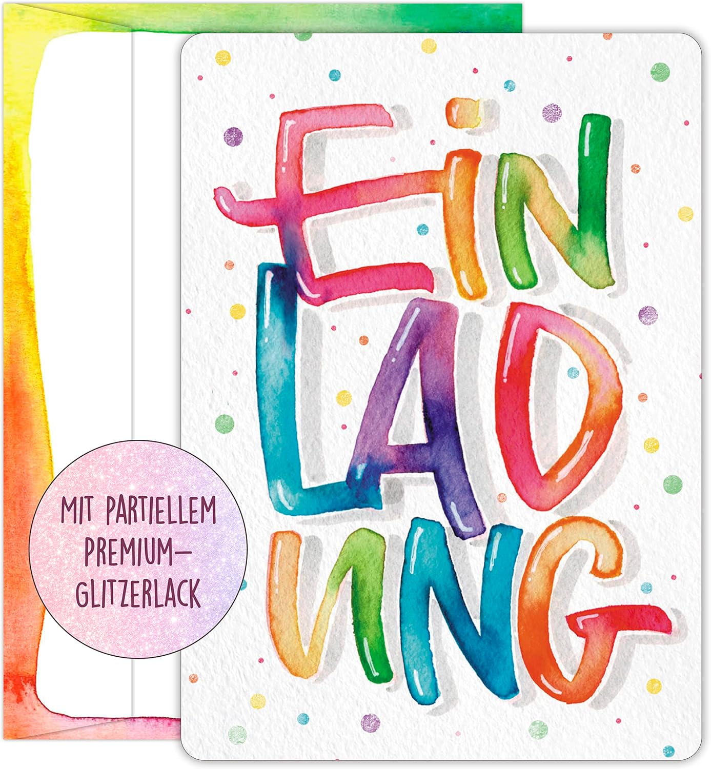 Einschulung Einladungskarten 12 Stück - CALLUNA Mit Relieflack & Umschlägen