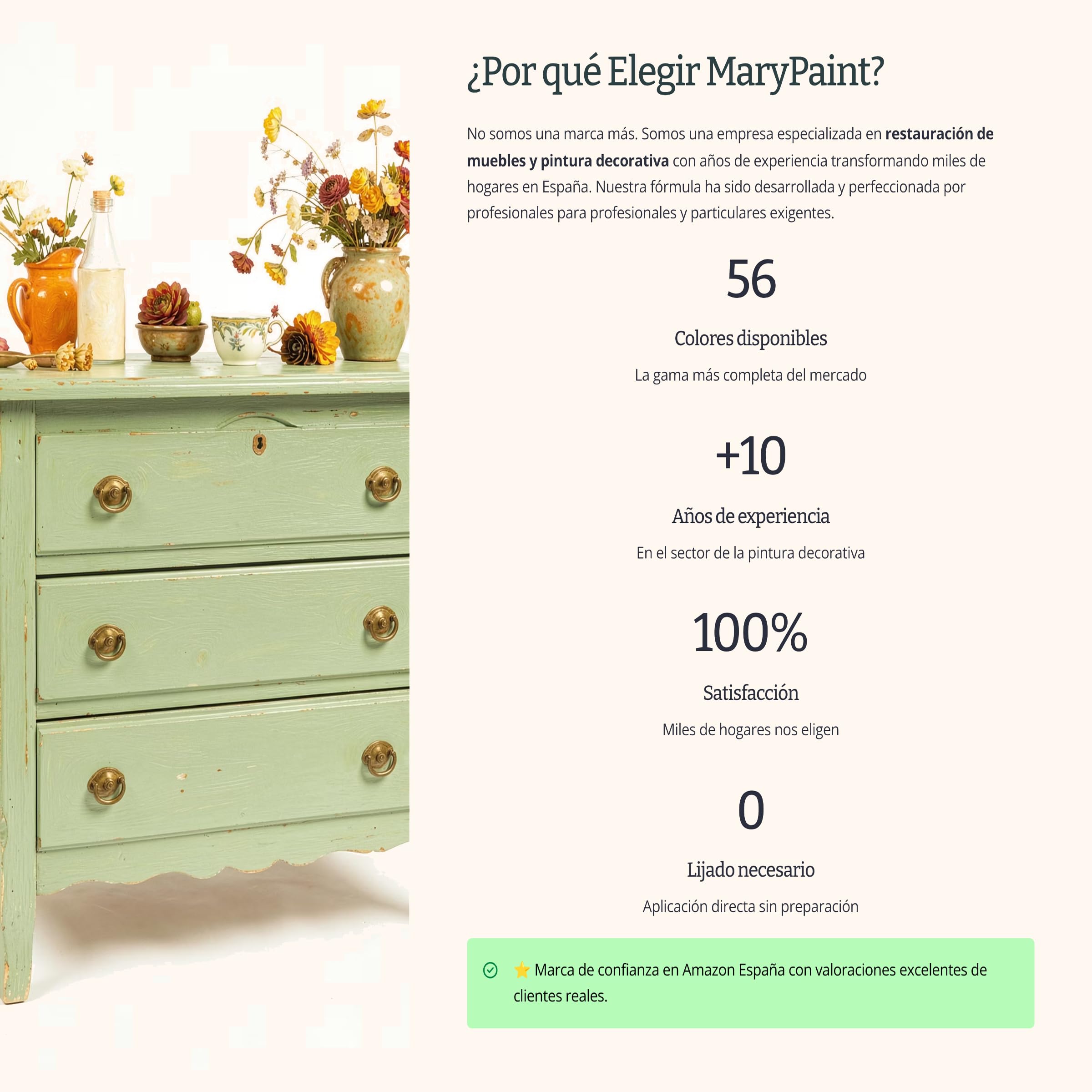 Mary Paint 750/00134 Pintura al Agua, Multisuperficie, Verde Oliva, 750 ml