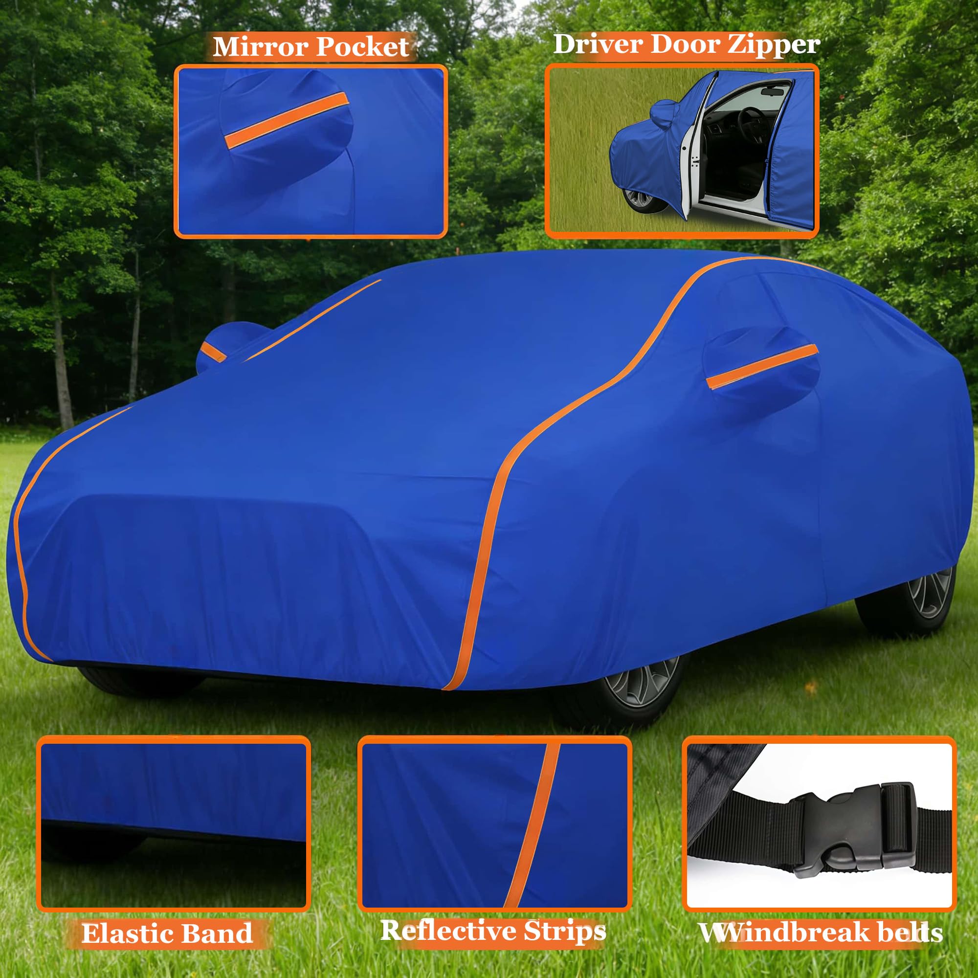 Abdeckplane Auto für Dodge Charger SRT8 2006-2023 丨Autogarage Abdeckung Autoabdeckung Outdoor Wasserdicht Atmungsaktiv Uv Beständig Und Reißfest Autoplane Gemacht