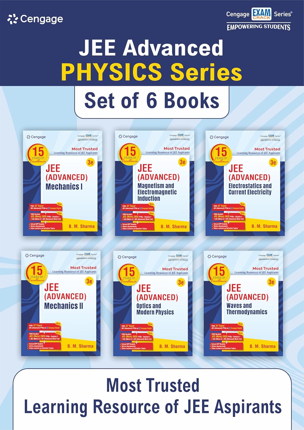Cengage Physics Combo for JEE Advanced: Mechanics I + Mechanics II + Magnetism & Electromagnetic Induction + Electrostatics & Current Electricity + … Free Online Assessments & Digital Content Cengage Physics Combo for JEE Advanced: Mechanics I + Mechanics II + Magnetism & Electromagnetic Induction + Electrostatics & Current Electricity + … Free Online Assessments & Digital Content