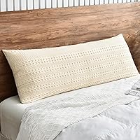 Vista 94 de PHF Fundas de almohada con tejido de gofre de 24" x 24", paquete de 2, funda de almohada cuadrada 100% algodón para decoración de ropa de cama, sin