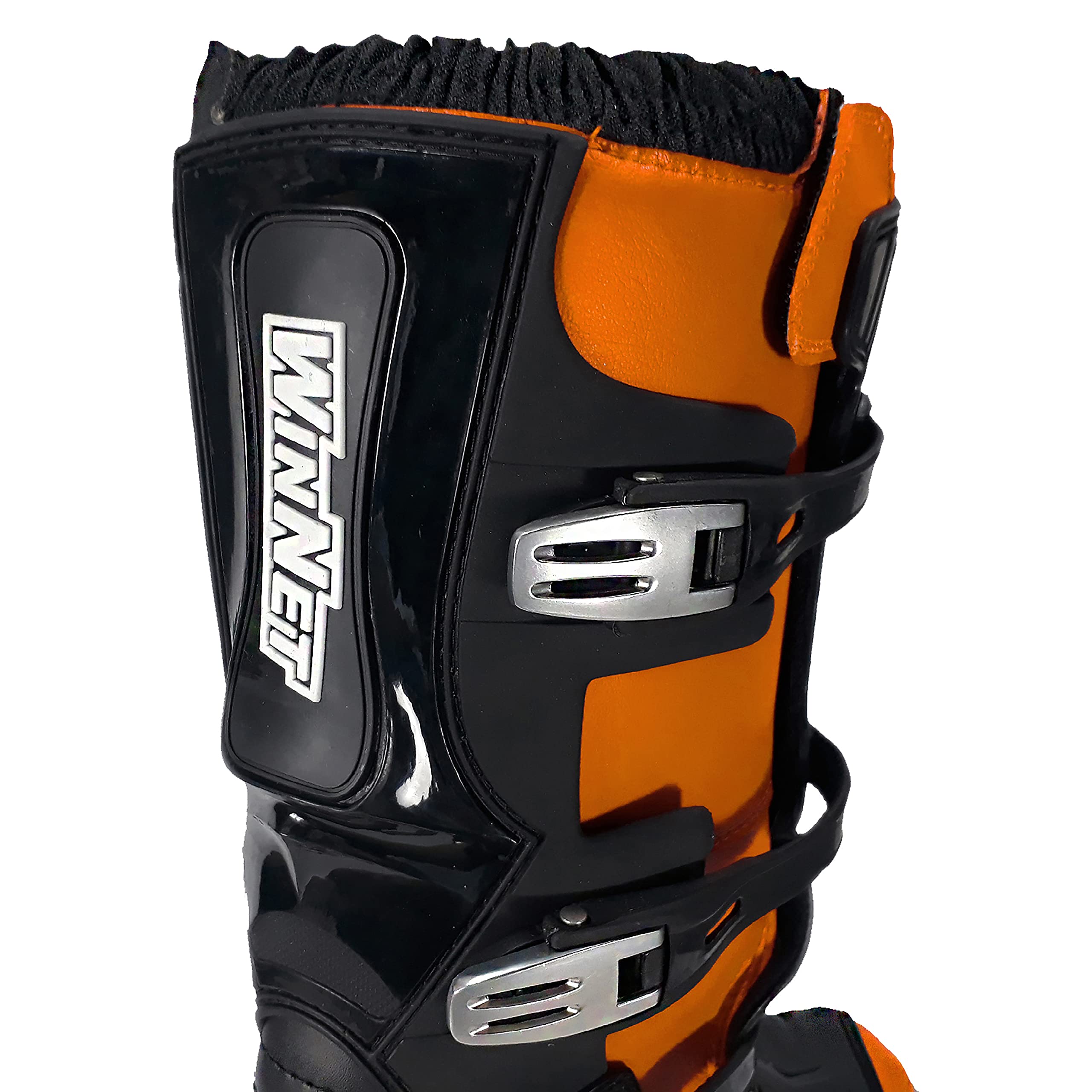 Stivali da Moto Cross Enduro Quad Off Road con Protezioni (41, Bianco)