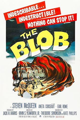 Miniatura 1 de - Póster vintage de película de terror de ciencia ficción The Blob - 24x36