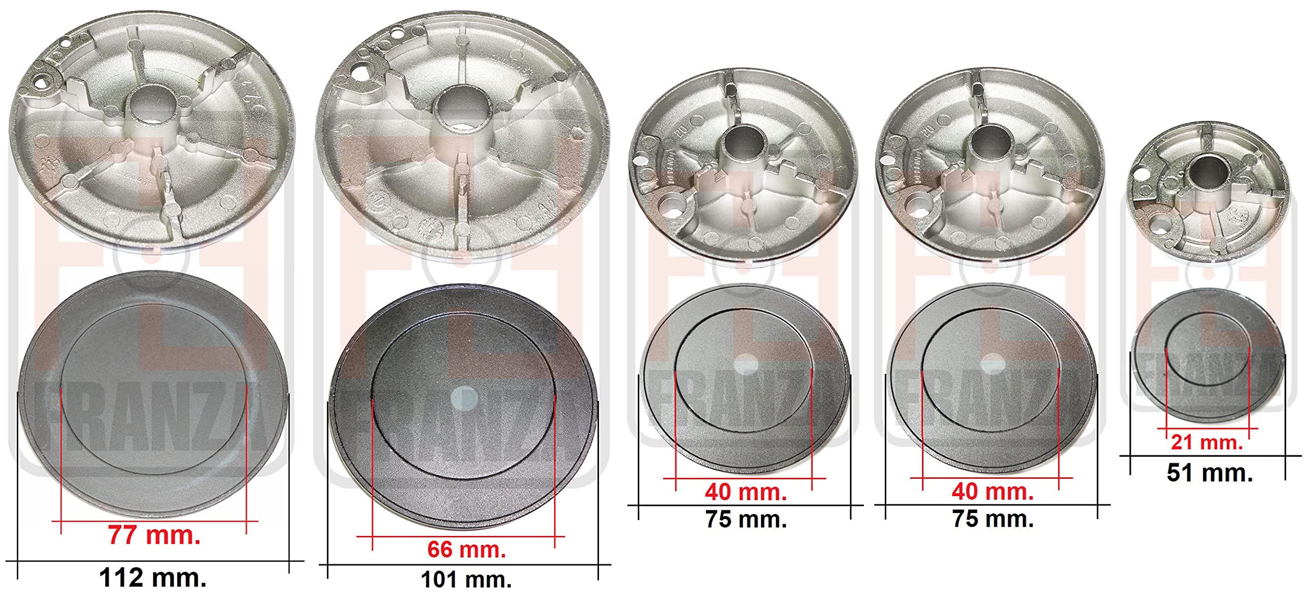 Kit Bruciatori Sabaf Per Cucina Candy Iberna Hoover - 4 Bruciatori Con Piattelli - Foto 5