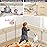 Fodoss Baby Playpen with Mat, Small Baby Play Pen(47x47inch), Playpen for Babies and Toddler (4747inch Beige with mat)