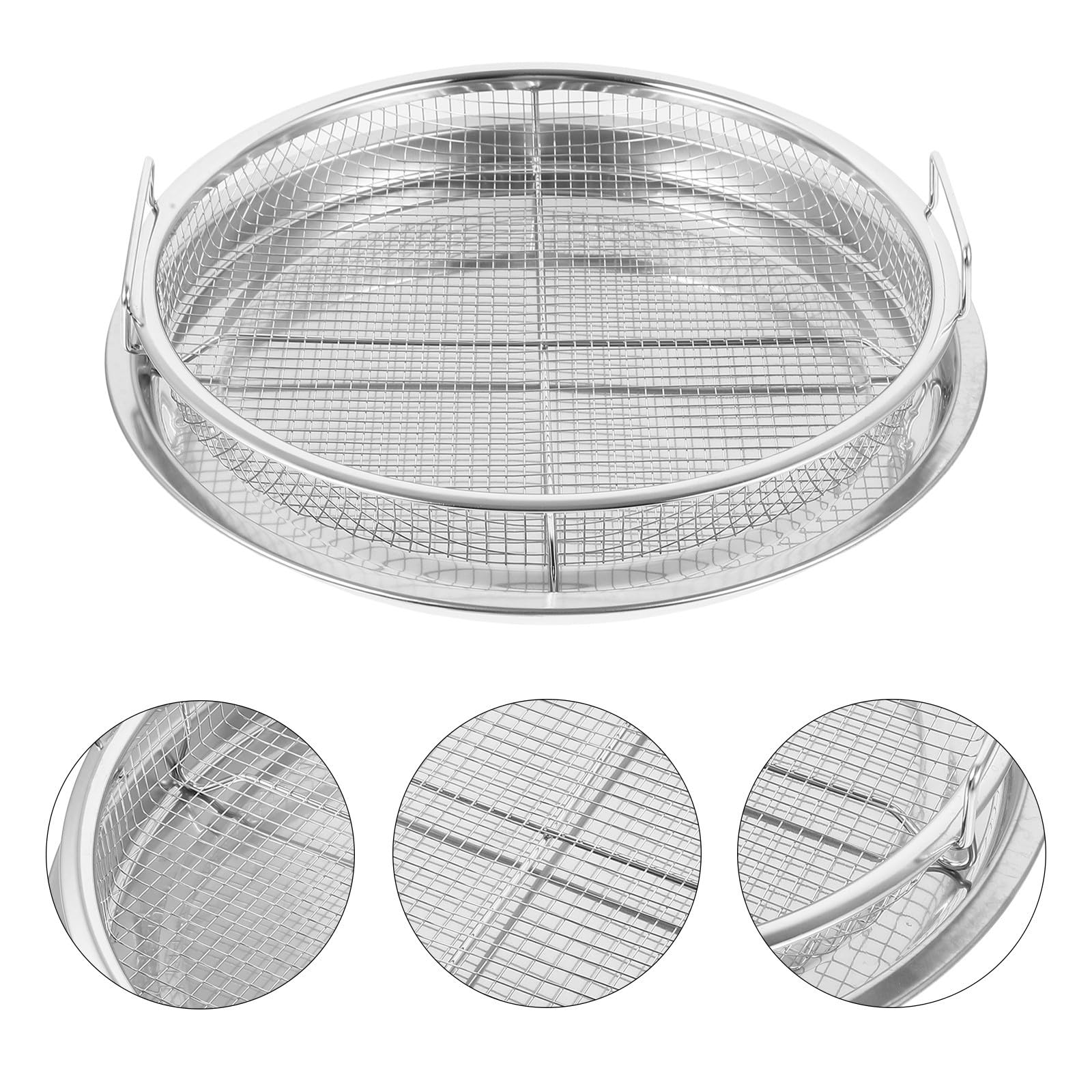 Bandeja para Barbacoa de Acero Inoxidable, Juego Plata