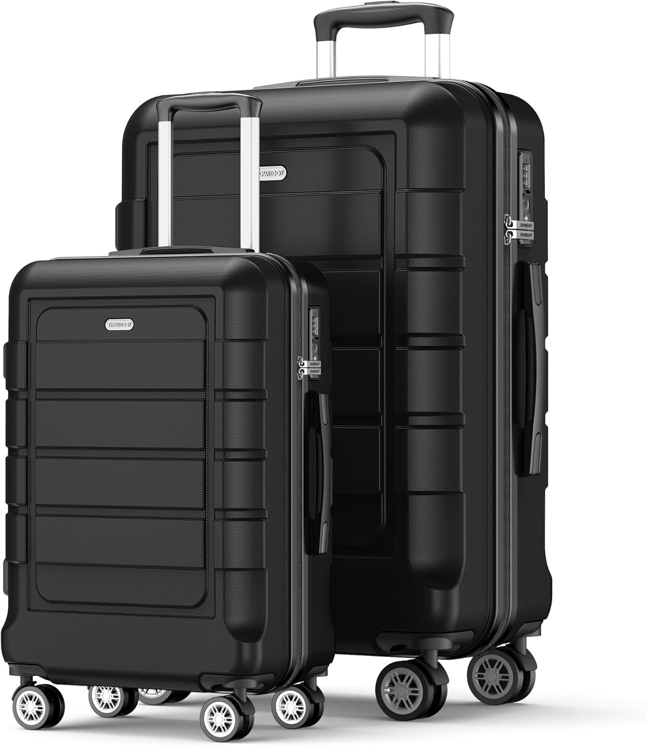 SHOWKOO Luggage Sets 2 Piece 20+28 Inch Hard Shell ABS+PC Expandable