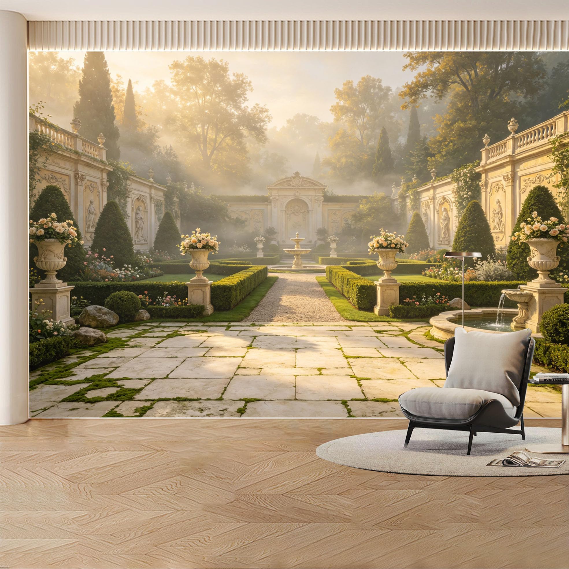 Custom Wall Mural Wallpaper Autumn Forest Lake Landscape Nature Wall Decor Large Wall Art Sunset Misty Luxury Removable SelfAdhesive Large Photo for Living Room， Bedroom， Office