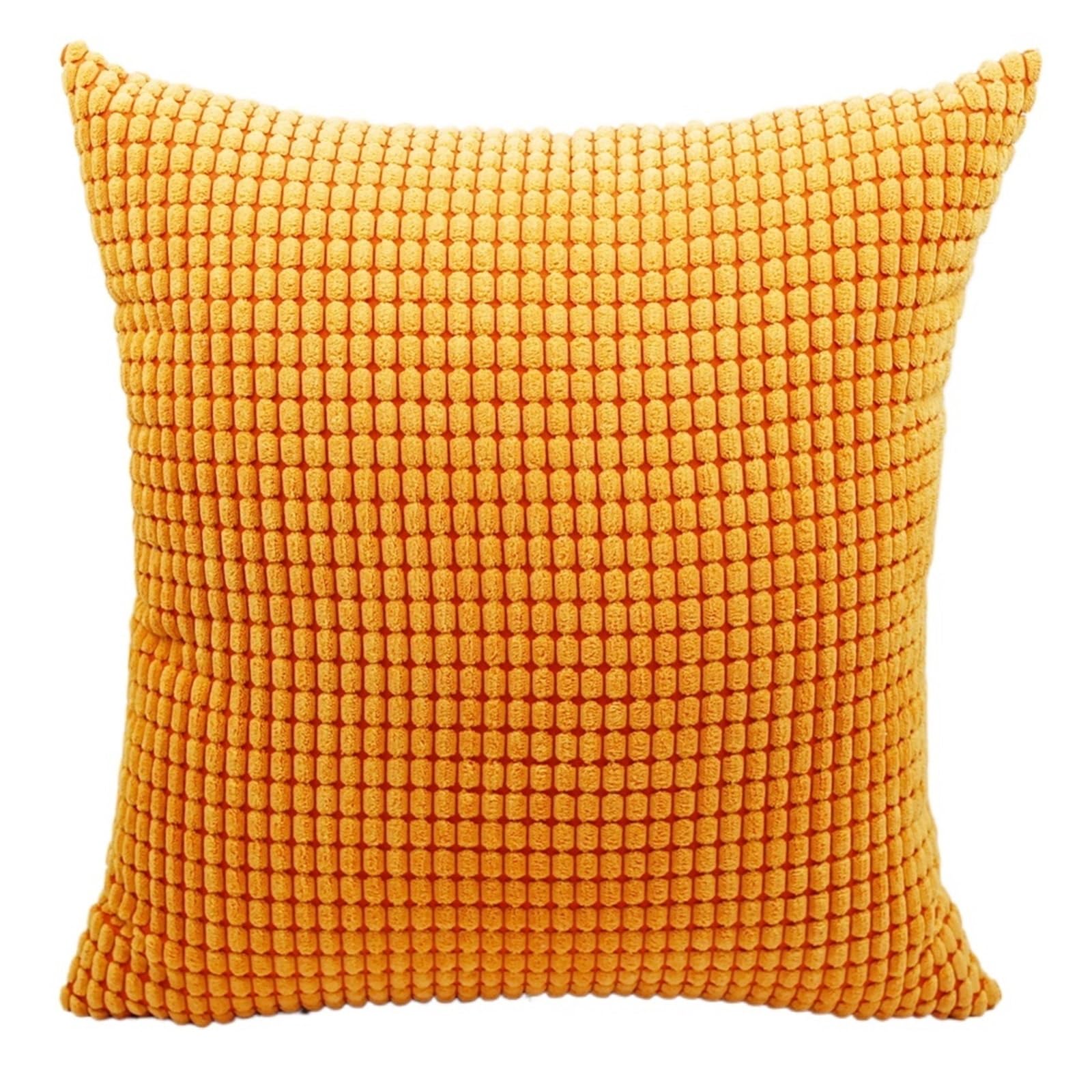 Taie d'oreiller en velours côtelé orange 50x70 cm pour canapé