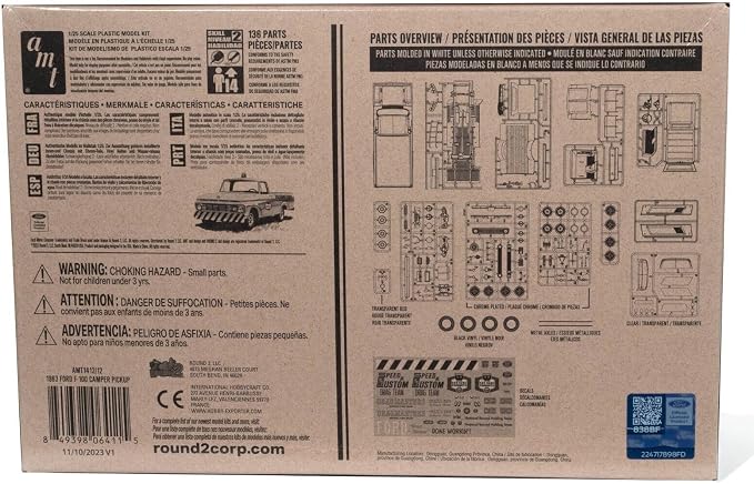 Skill 2 Kit Modelo 1963 F-100 Camper Pickup 1:25 miniatura 4