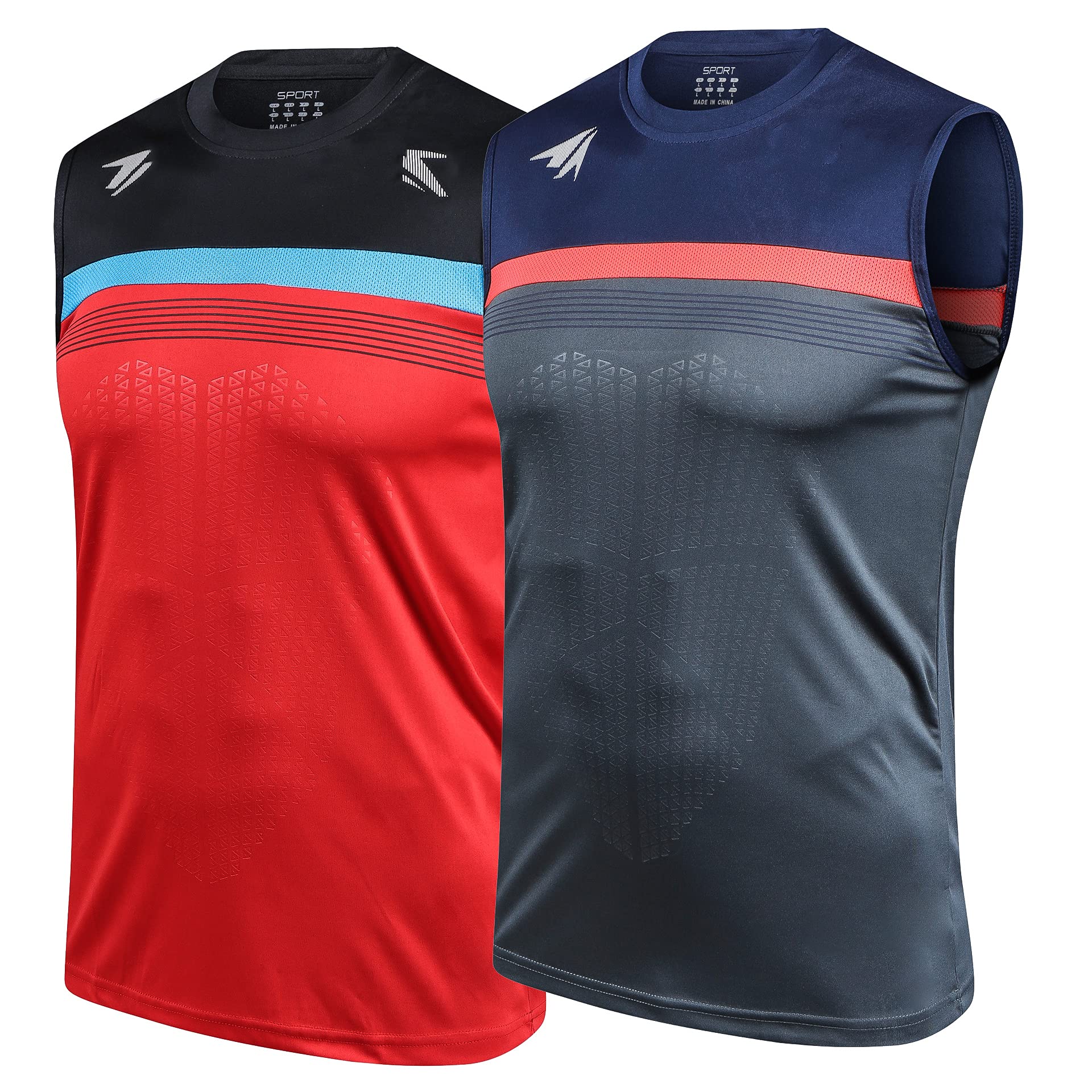 Compression Tank Tops for Men Quick Dry 2 Pack Vest Tops T Shirts Mens Running Tank Top for Training,Basketball,Gym