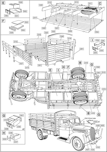 Miniatura 6 de ACE 72580-1/72 G917T 3t Alemán Camión de Carga Escala de Plástico Modelo Kit