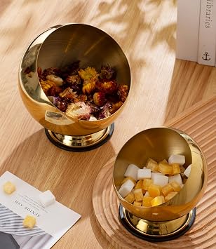 Candy Bowl, Candy Dispenser with Base, Candy Dish for Office Desk, Valentine Candy Dish Sugar Bowl (7.08H'')