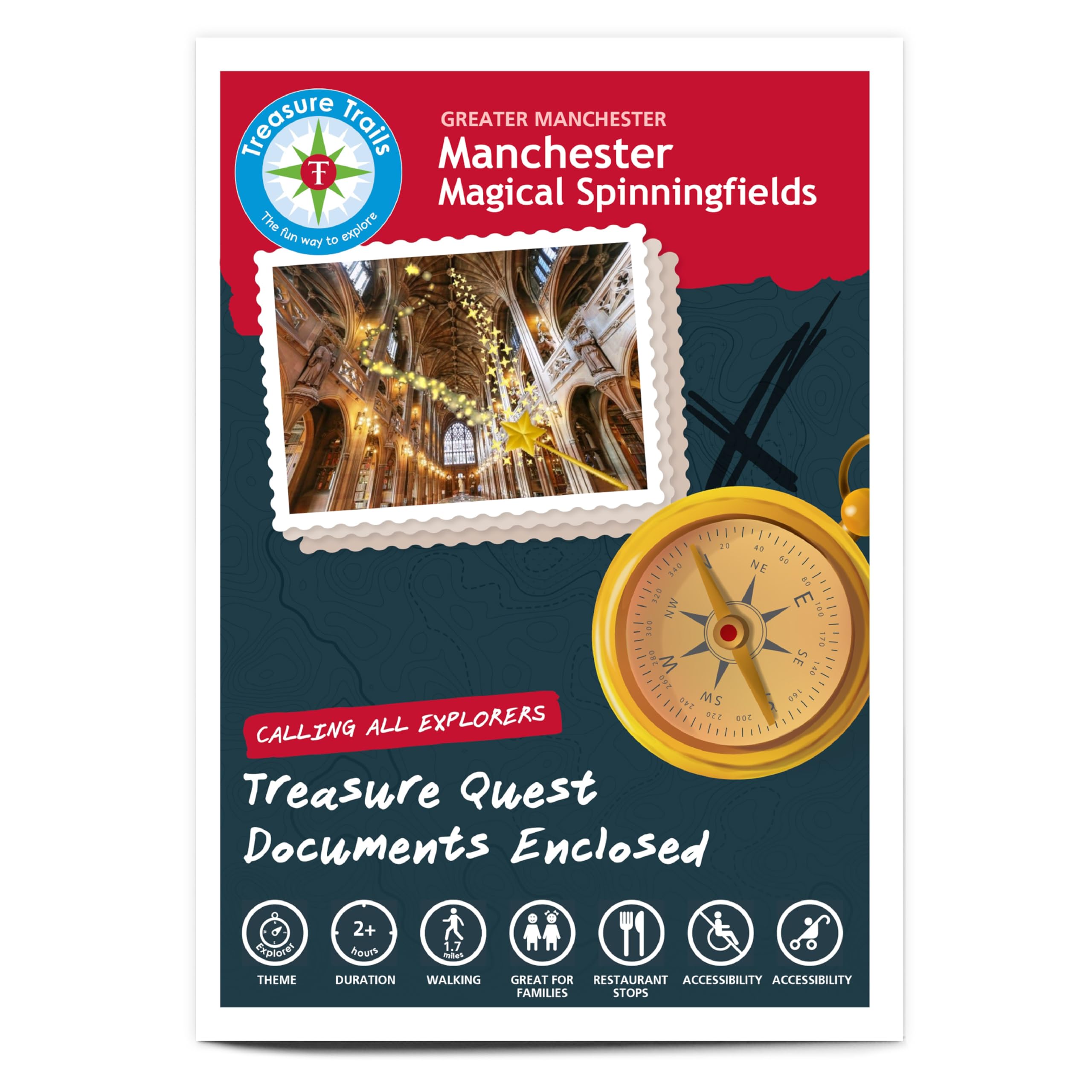 Treasure Trails - Greater Manchester Wizard Themed Treasure Hunt- Group or Solo Fun - City of Manchester