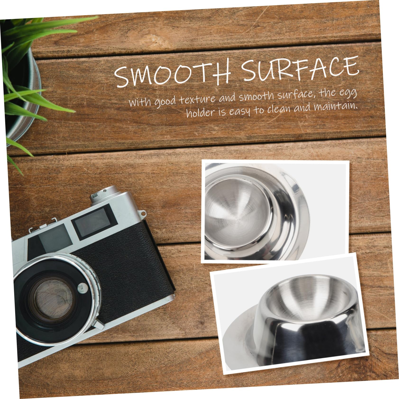 Alipis Egg Resting Cup Hotel 4pcs Egg Holders Elegant Stainless Steel Egg Cups for Kitchen and Household Use