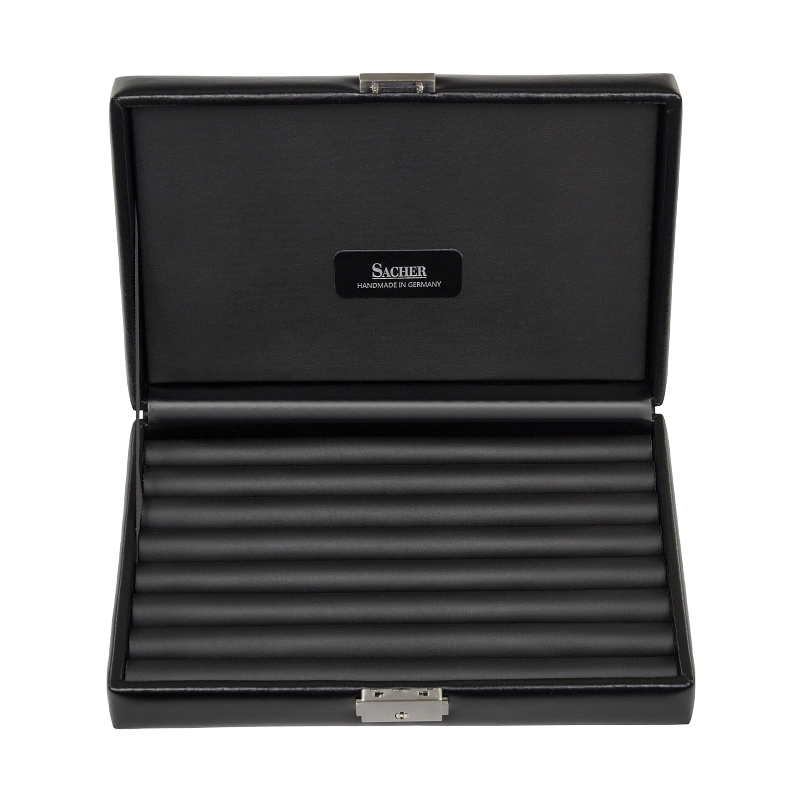 SACHER Estuche para anillos negro exclusive/negro (piel)