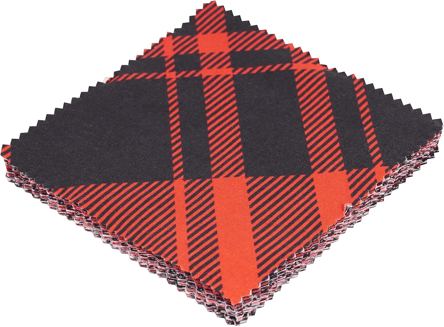 Soimoi Precut 10-inch Tartan Prints Cotton Fabric Bundle Quilting Squares Charm Pack DIY Patchwork Sewing Craft- Magenta & Black
