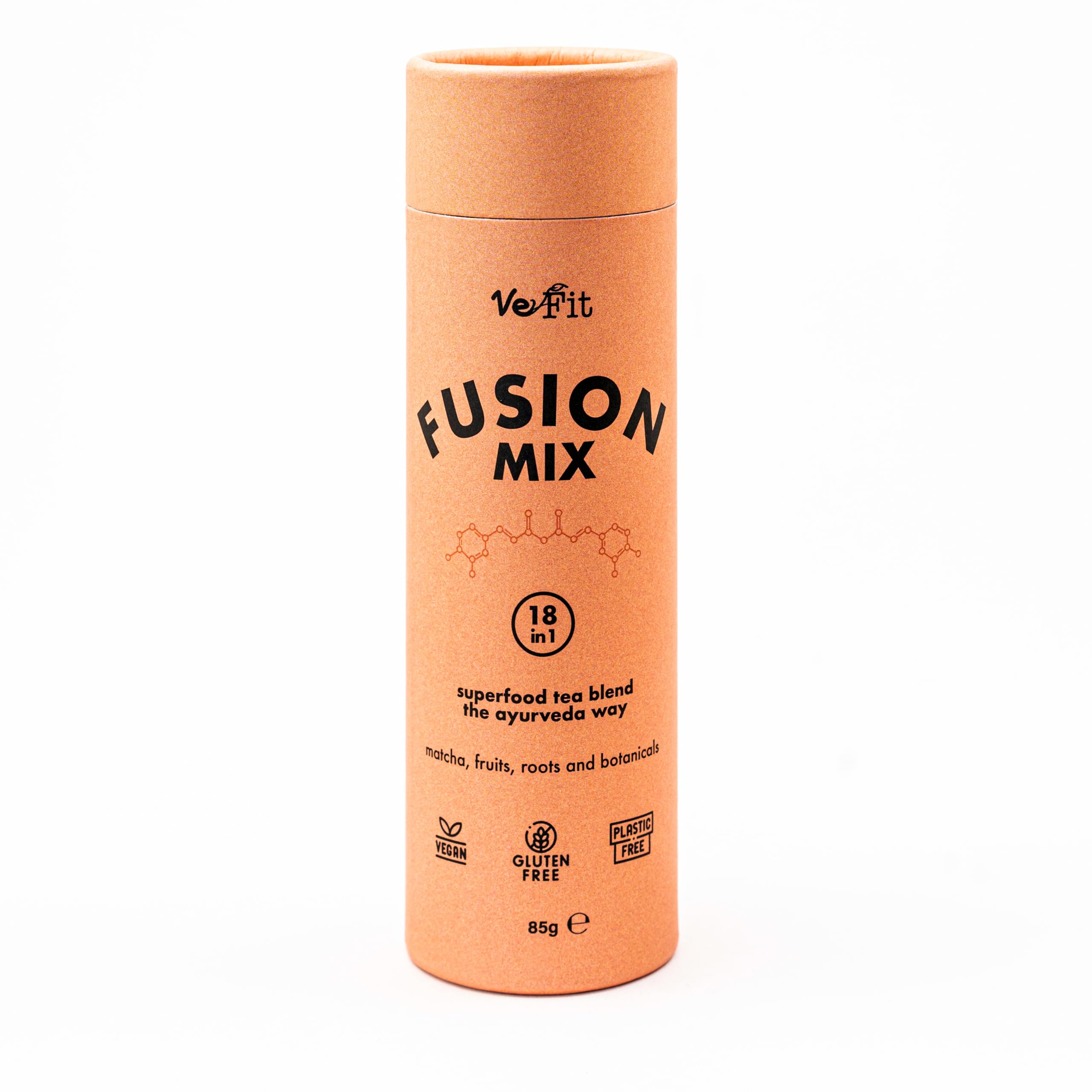 VeFitFusion Mix - Matcha Tea Blend with 18 All Natural Ingredients, Gluten-Free, No Added Sugar - 42 Servings