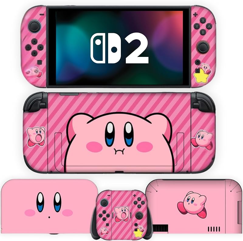 BelugaDesign Dreamy Bubble Skin | Compatible with Nintendo Switch 2 | Cute Pink Kawaii Anime Vinyl Wrap Decal Cover | Pastel Japanese Cartoon Aesthetic Full Console & Dock Sticker Protective Cover