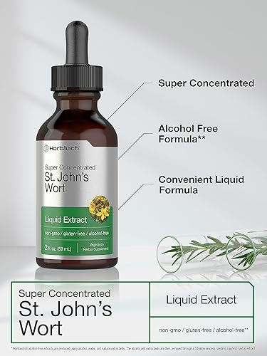 Miniatura 3 de Horbäach St Johns Wort Tintura | 2 onzas líquidas | Sin alcohol | Extracto líquido vegetariano | Suplemento sin OMG, sin gluten