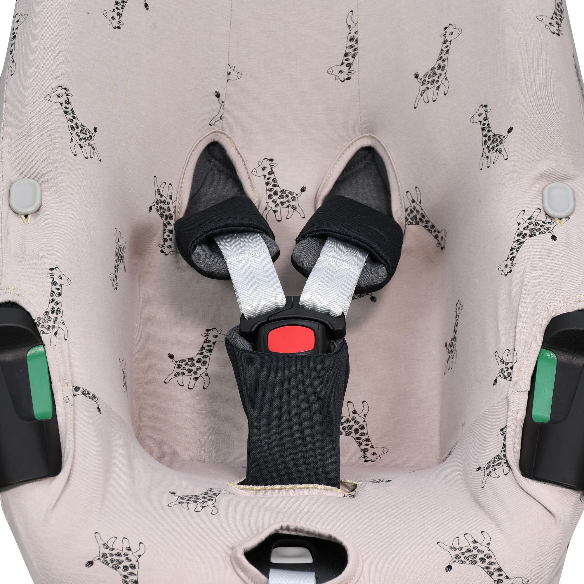 JYOKO Kids Funda de algodón para Silla de Coche Compatible con Maxi Cosi Pebble 360 Y FamilyFix 360 (Giraffe)