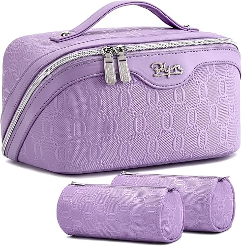 BOYATU Travel Makeup Bag Cosmetic Bags for Women: 3-Piece Makeup Bag Set