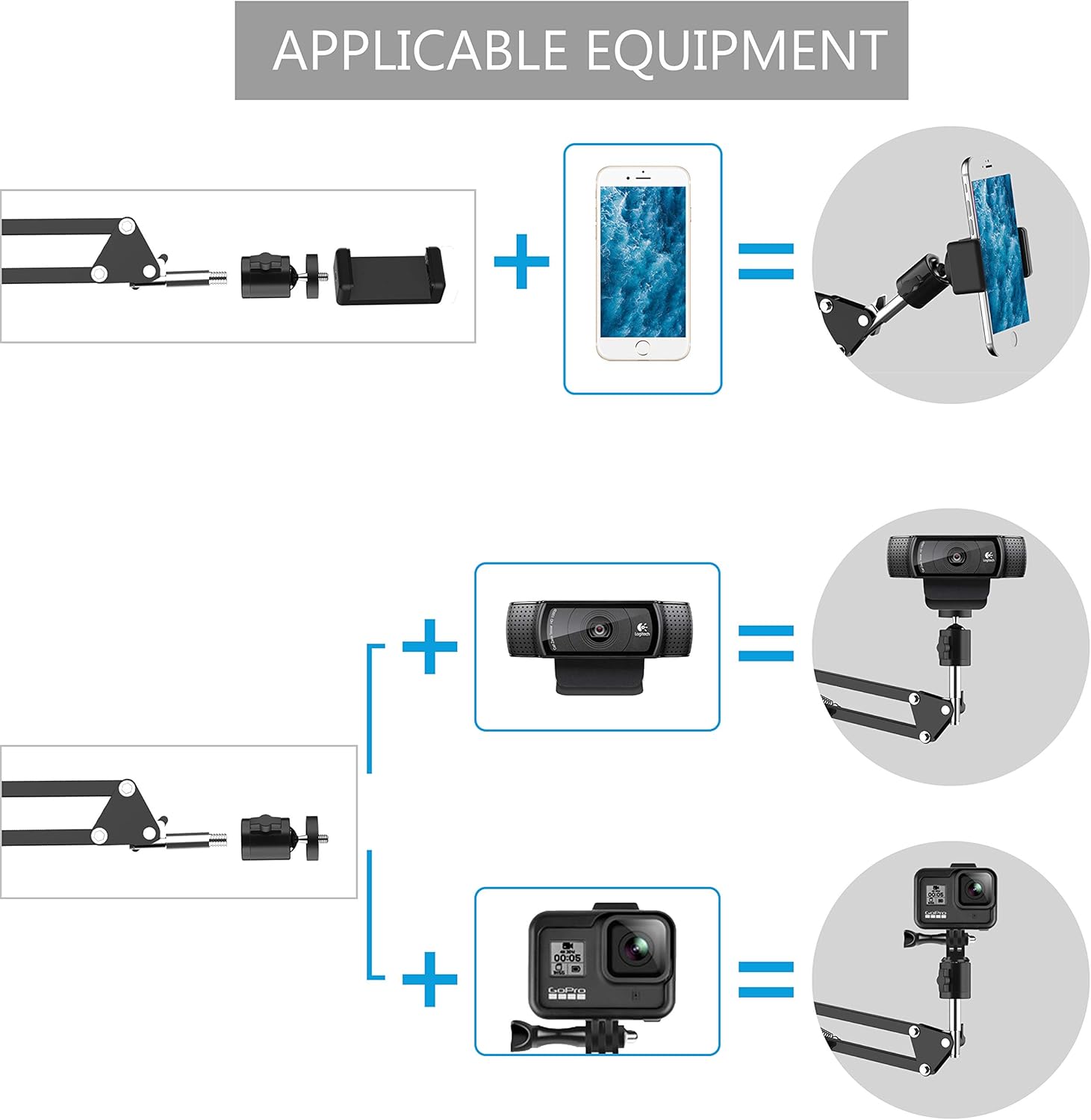 Super Big Clearance! LESYAFEL Webcam Stand for Desktop Suspension Boom Scissor Arm Stand with Upgraded Round Base,for Logitech Webcam Brio 4K C930e C930 C925e C922x C922 C920 C615,GoPro Hero 8/7/6/5 and Cellphone Super Cheap 🛒 LESYAFEL Webcam Stand for Desktop Suspension Boom Scissor Arm Stand with Upgraded Round Base,for Logitech Webcam Brio 4K C930e C930 C925e C922x C922 C920 C615,GoPro Hero 8/7/6/5 and Cellphone