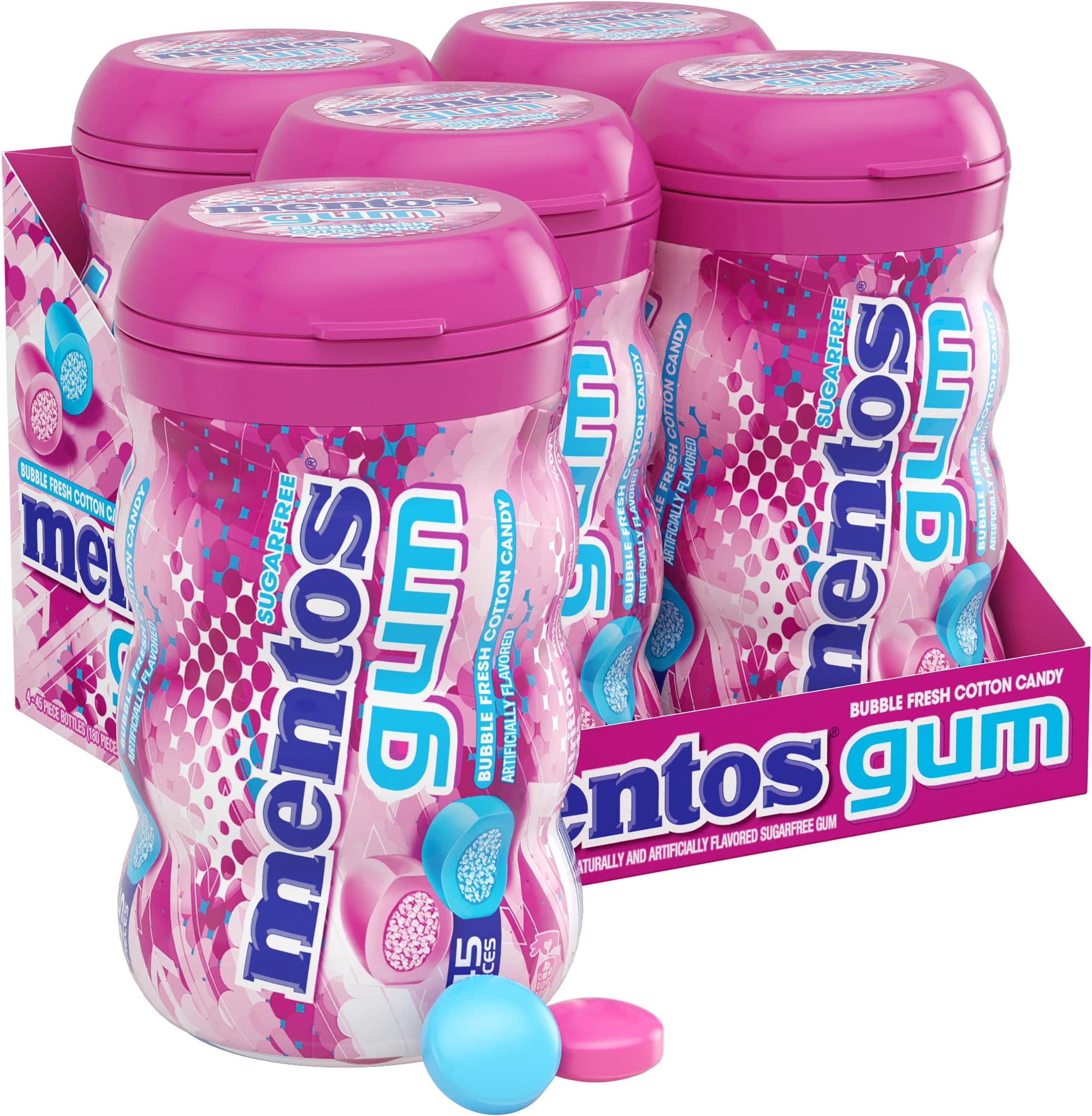 Mentos Sugar Free Chewing Gum, Bubble Fresh Cotton Candy