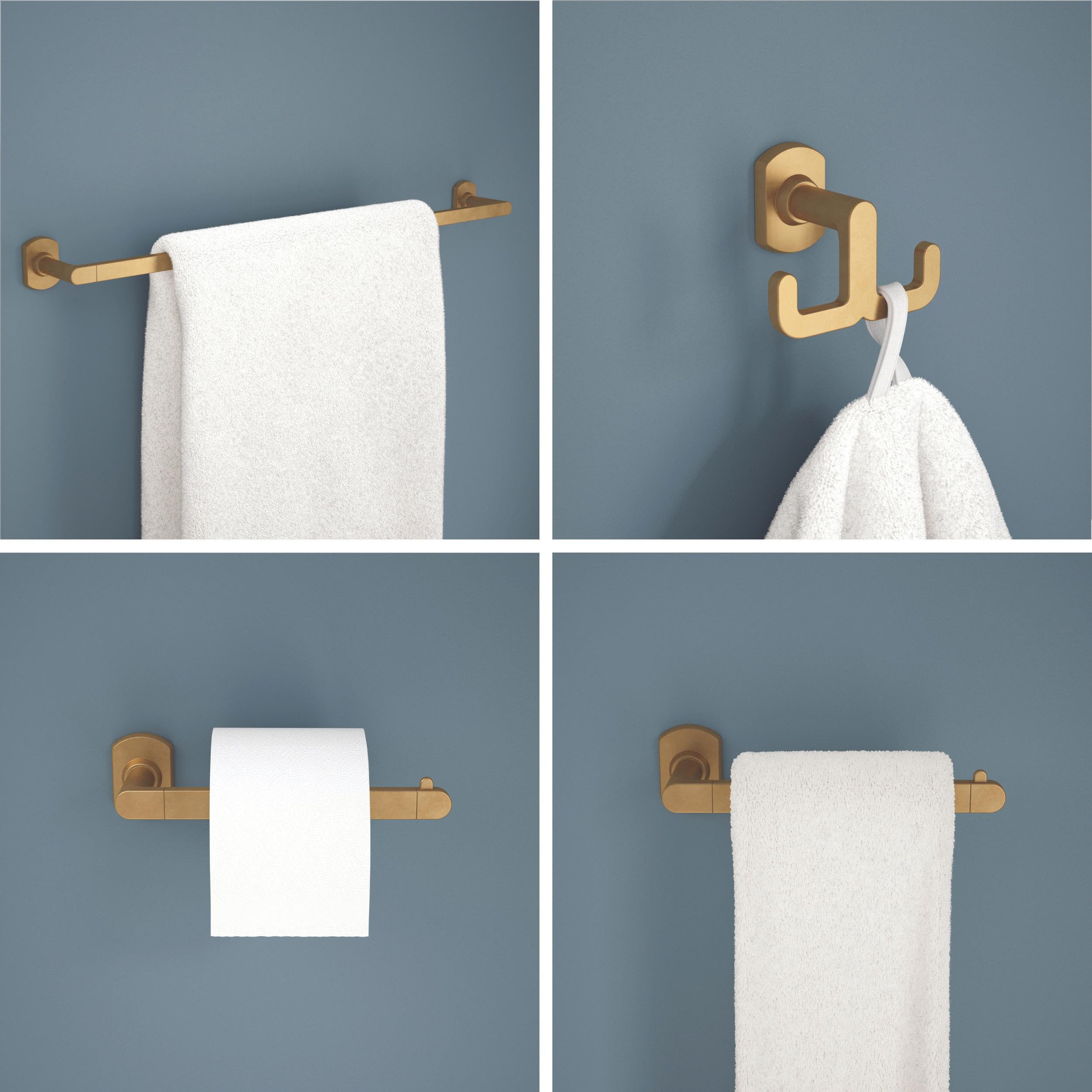 Franklin Brass GRNV64-SG Granville 4-Piece Bath Hardware Set 18 in. Towel Bar w/Extender, Toilet Paper Holder, Towel Holder - Image 2