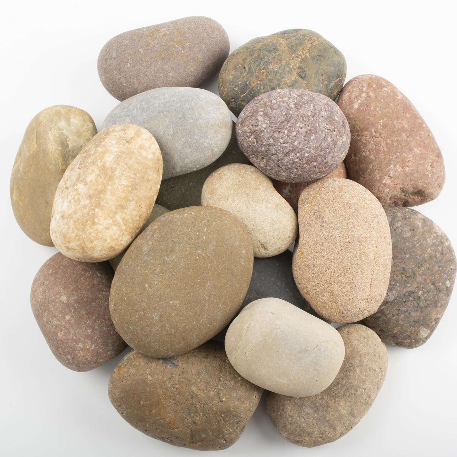 40 LBS Large Natural River Rocks – 2-3.5 Inch Unpolished Decorative Pebbles for Landscaping, Garden Paving, Fish Tanks, Plant Rocks, Crafting,